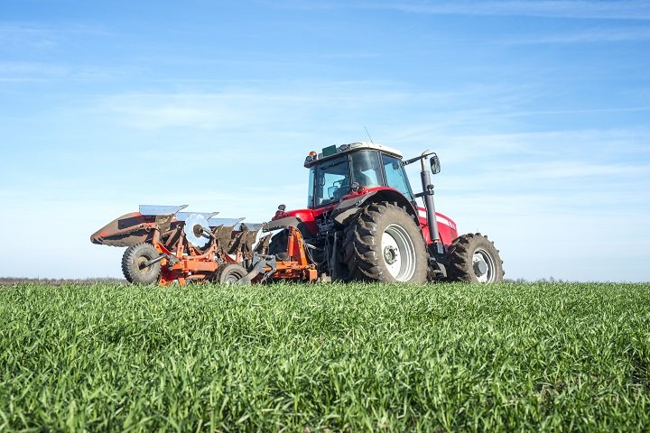 Agricultural Equipment with Cultivator Gauge Wheel and Planter Tires