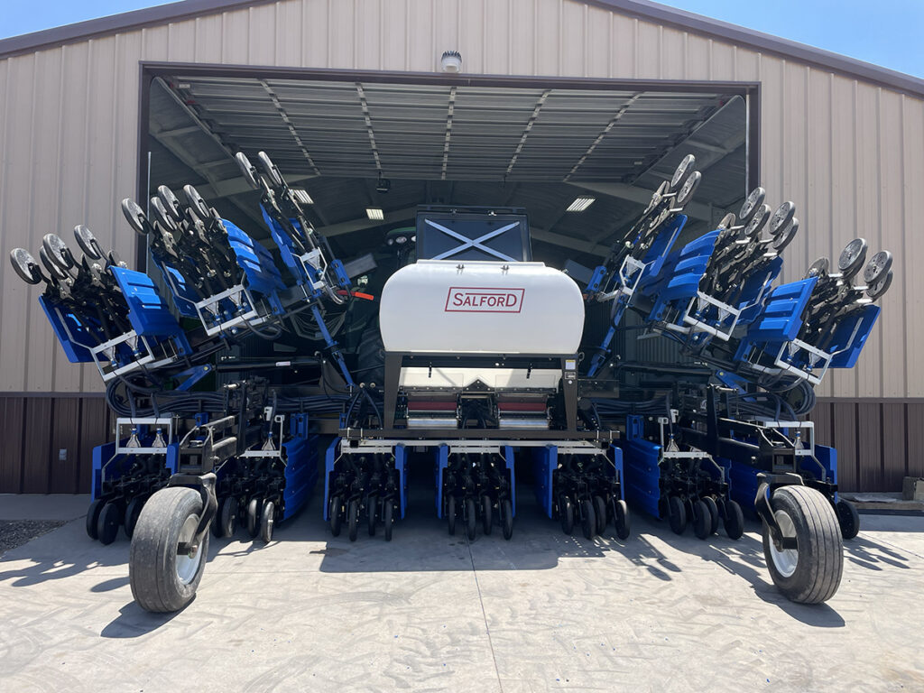 Front view of 4AG Inter Seeder farming tools made in the US and offered through a trusted farm equipment dealer network.